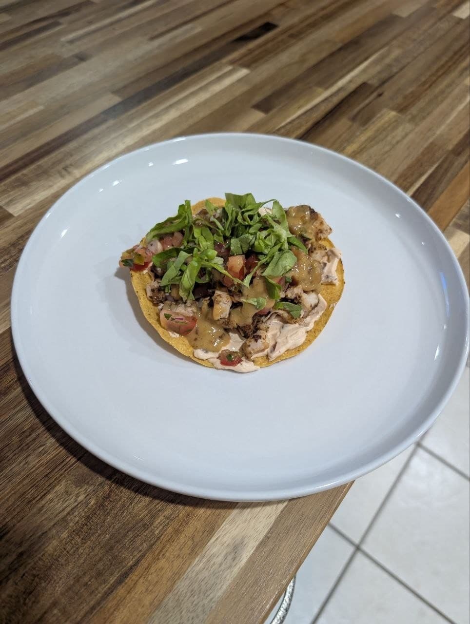 Chicken Tostadas with Queso & Pico de Gallo thumbnail 3