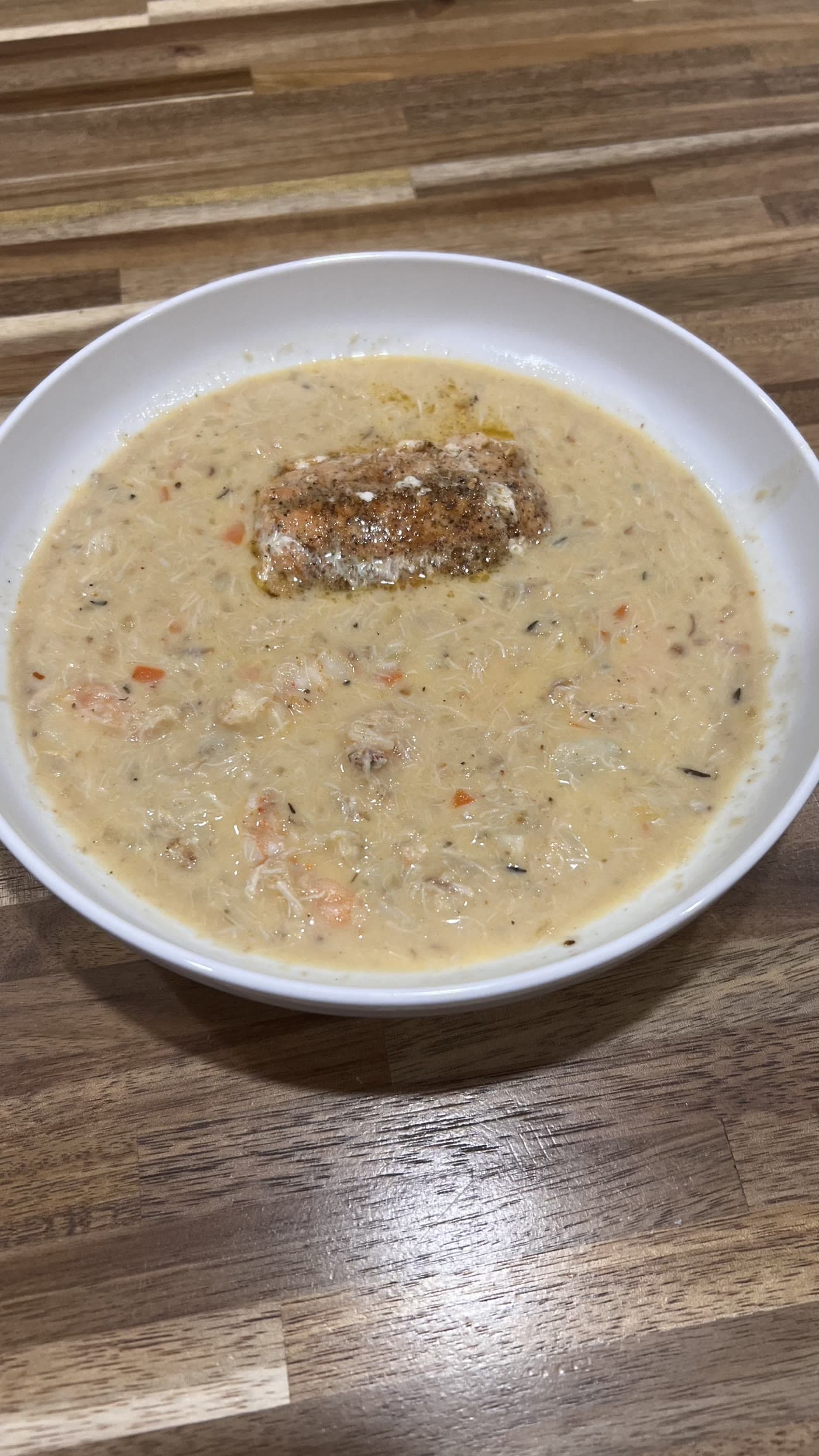 Creamy Salmon & Rice Soup